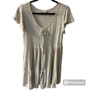 Juniors “See You Monday” Beige Stretchy Boho Dress Size XL